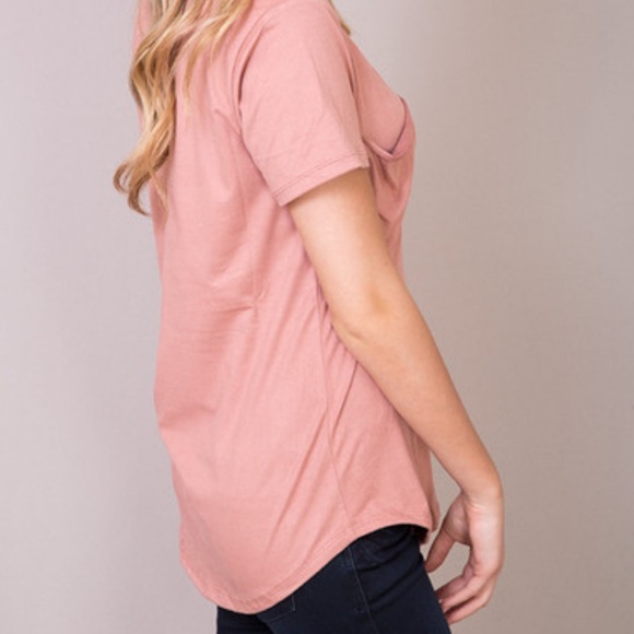 Z Supply suede v-neck pocket tee - Picture 4 of 5